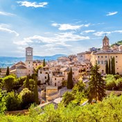 Udsigt over Spoleto middelalderby
